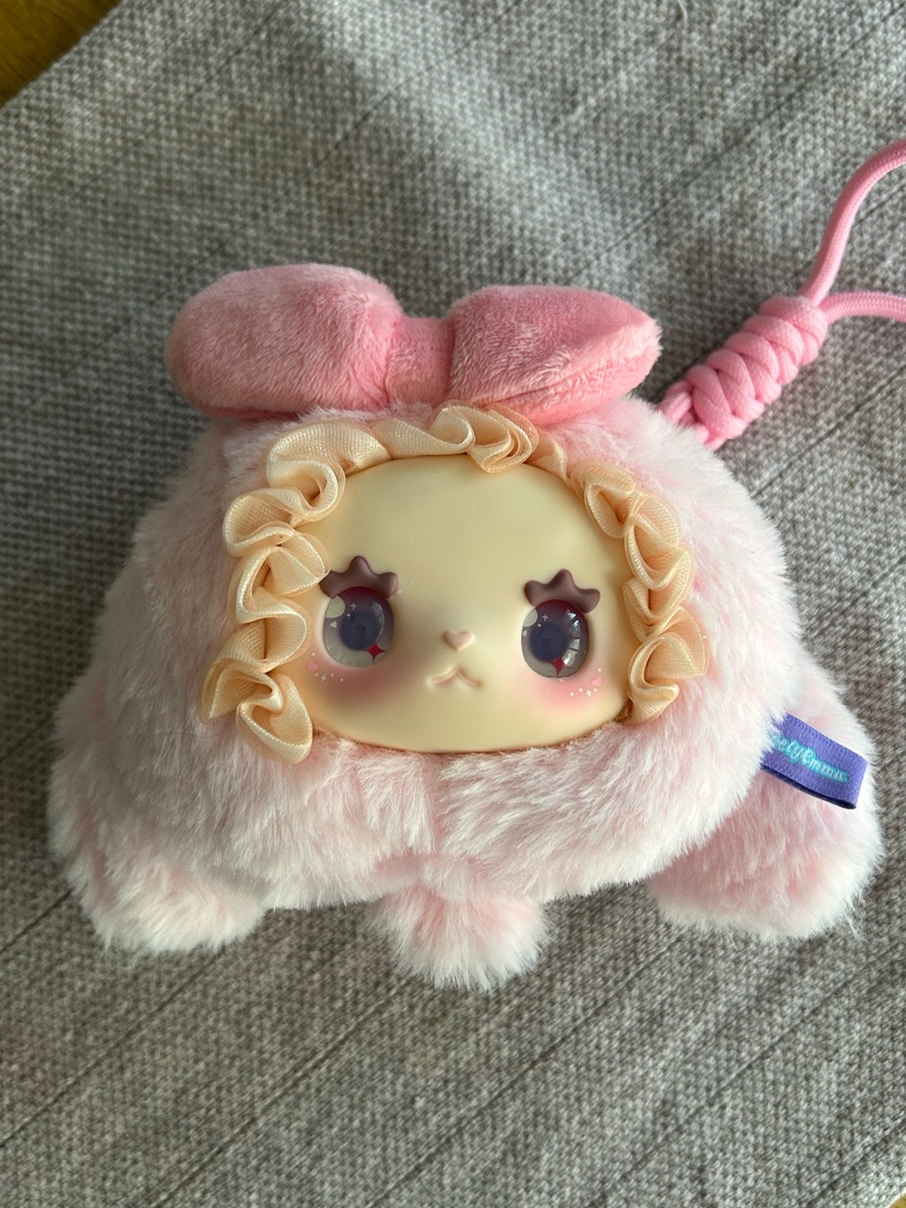Lovely Emma Fluffy Dumpling Coin Purse, Pink